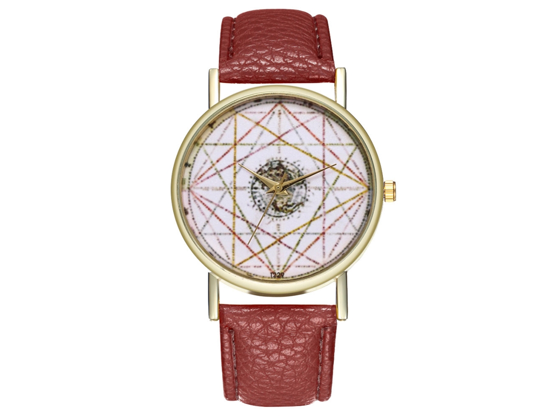 Reloj Analógico De Cuarzo Con Correa Pu Para Mujer Y Hombre Zhoulianfa (café)