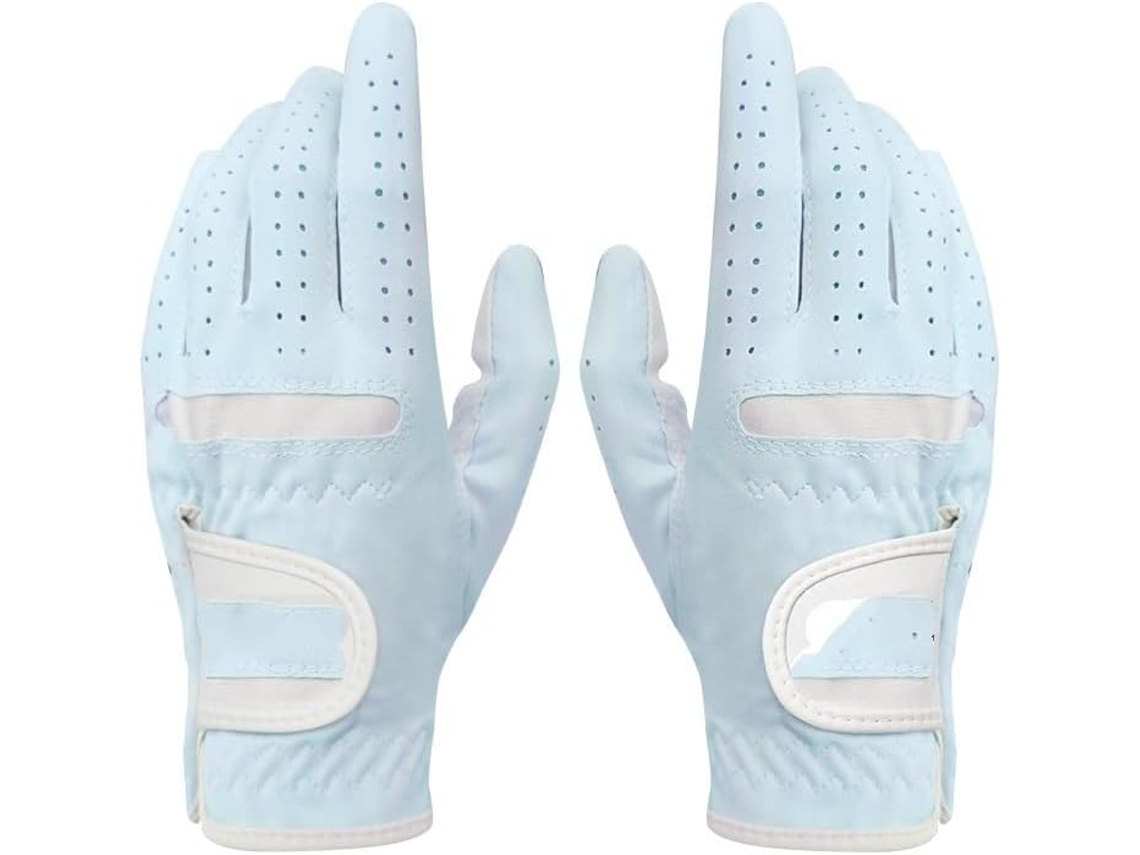 Luvas de Golfe profissionais, tecido azul celeste, para mulheres, para mão esquerda e direita | S/MARCA