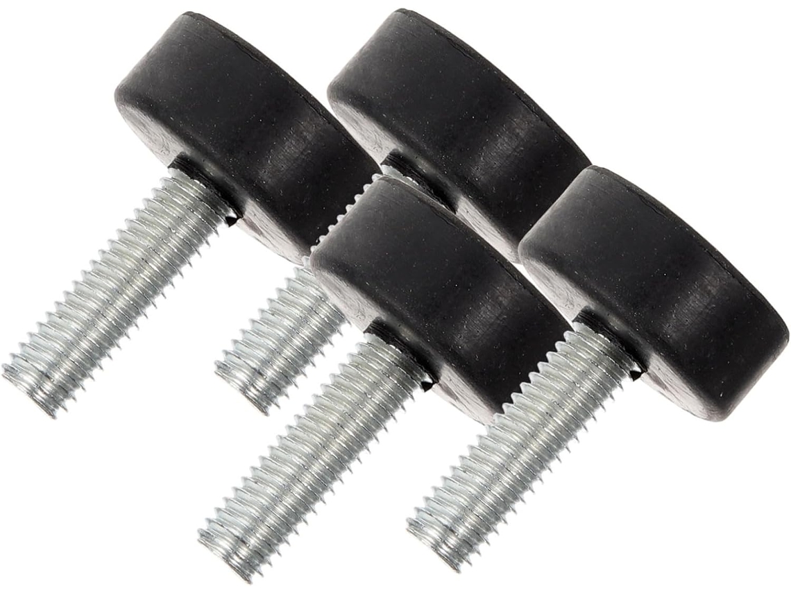 Conjunto De 4 Pés Borracha Ajustáveis Para Móveis Com Estrutura Rosca, Ideais Para Equipamentos Pesados E Expositores
