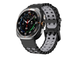 Bracelete para Samsung Galaxy Watch Ultra Silicone Bicolor Ocean Preto Cinza XIAOMOYU (47mm)