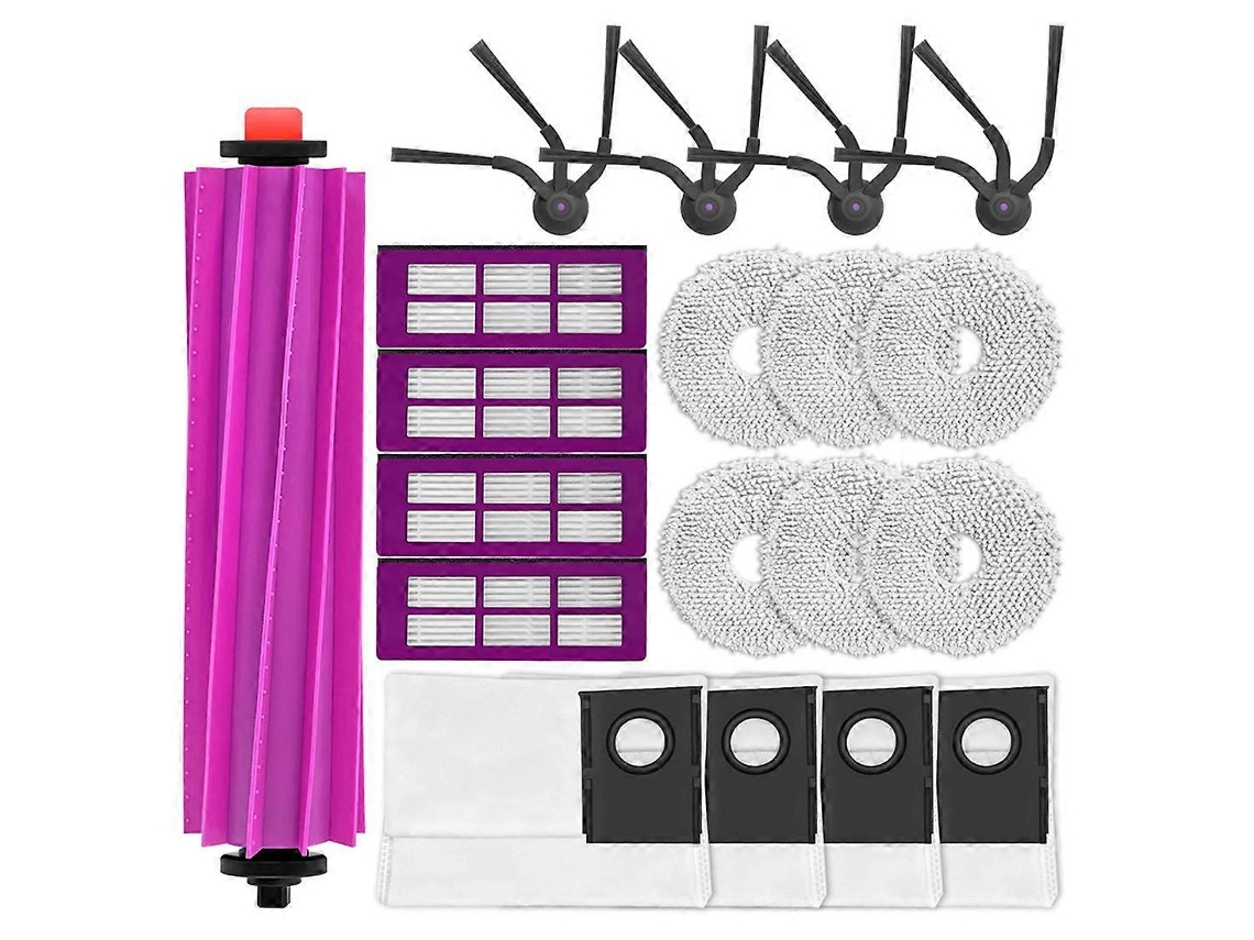 Escova Lateral Principal, Panos De Limpeza, Filtros E Sacos De Pó Para Aspirador Robô Eureka J15 Evo Ultra Com Esvaziamento Automático (19 Peças)