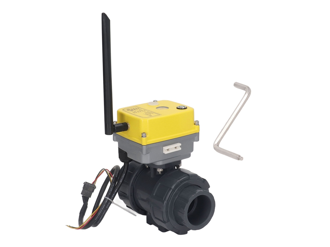 Válvula De Bola Elétrica Inteligente Wifi Pvc Ip67 App 110-230v