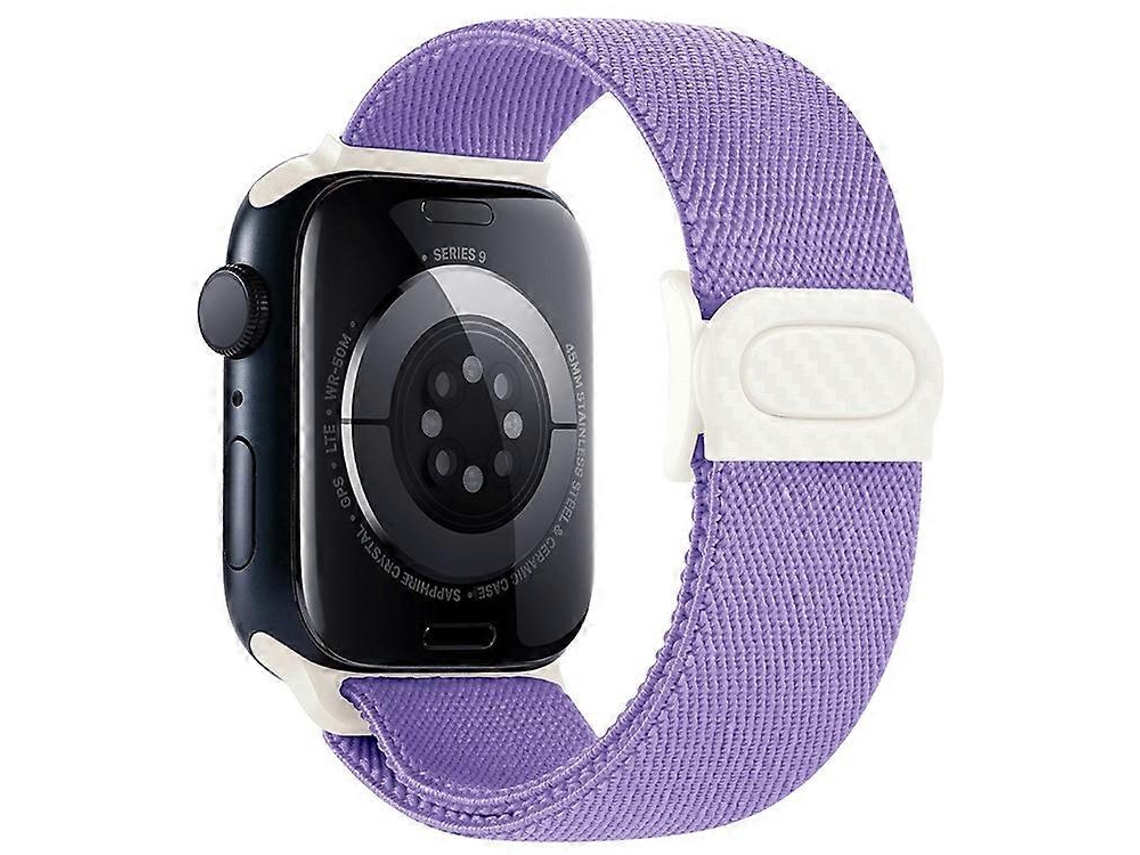 Pulseira De Nylon Elástica Compatível Com Apple Watch Series 9, 8, 7, 41 Mm / 6, 5, 4 Se , Se (2023), Se 40 Mm / 3, 2, 1, 38 Mm Facpoet (2022)