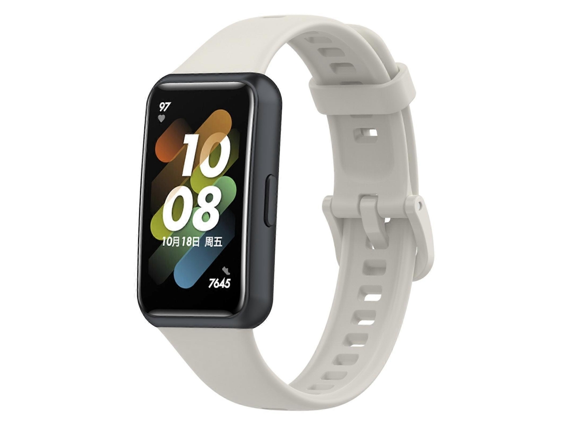 Pulseira De Silicone Branca Para Huawei Band 7