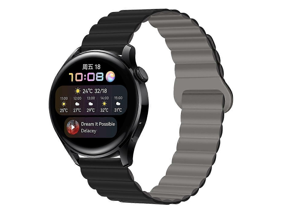 Pulseira De Relógio Magnética De Silicone Bicolor