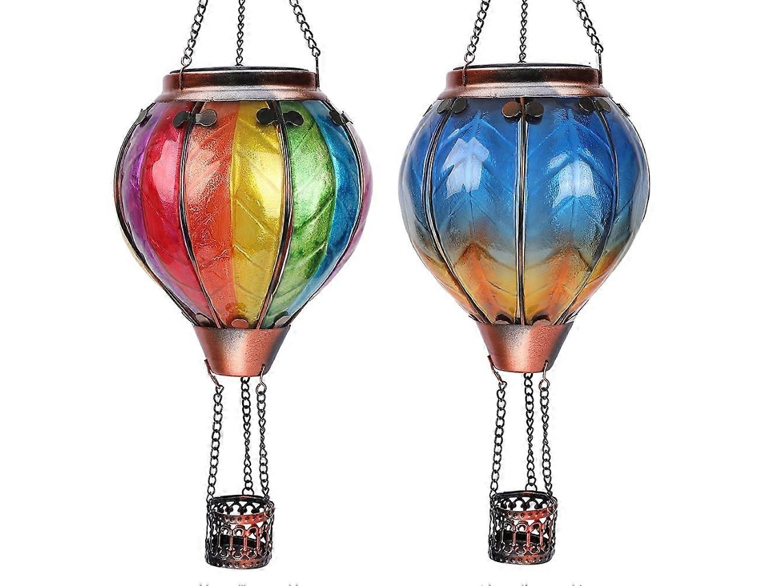 Lanterna Solar De Balão De Ar Quente Com Chama Cintilante, Luzes Solares Suspensas Para Áreas Externas Olysi Shop