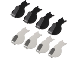 Conjunto De 8 Ganchos Adesivos Parede Em Aço Inoxidável Formato Gato