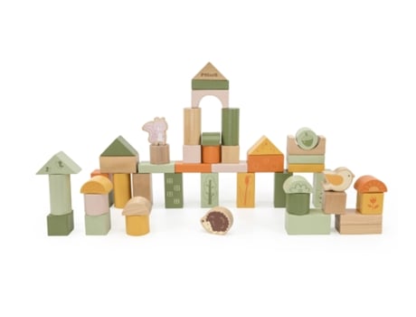 Blocos de madeira 50 peças Viga Green Forest
