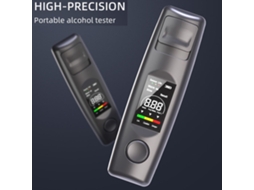 Detector de Álcool Portátil com Sopro Sem Contato, Testador Eletrônico com Display Lcd, Resposta Rápida 10s