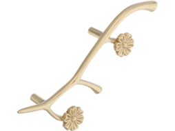 Puxador Genérico Em Latão Dourado Com Design Criativo De Chifre Veado Para Gavetas E Armários, Com Pegada Confortável E