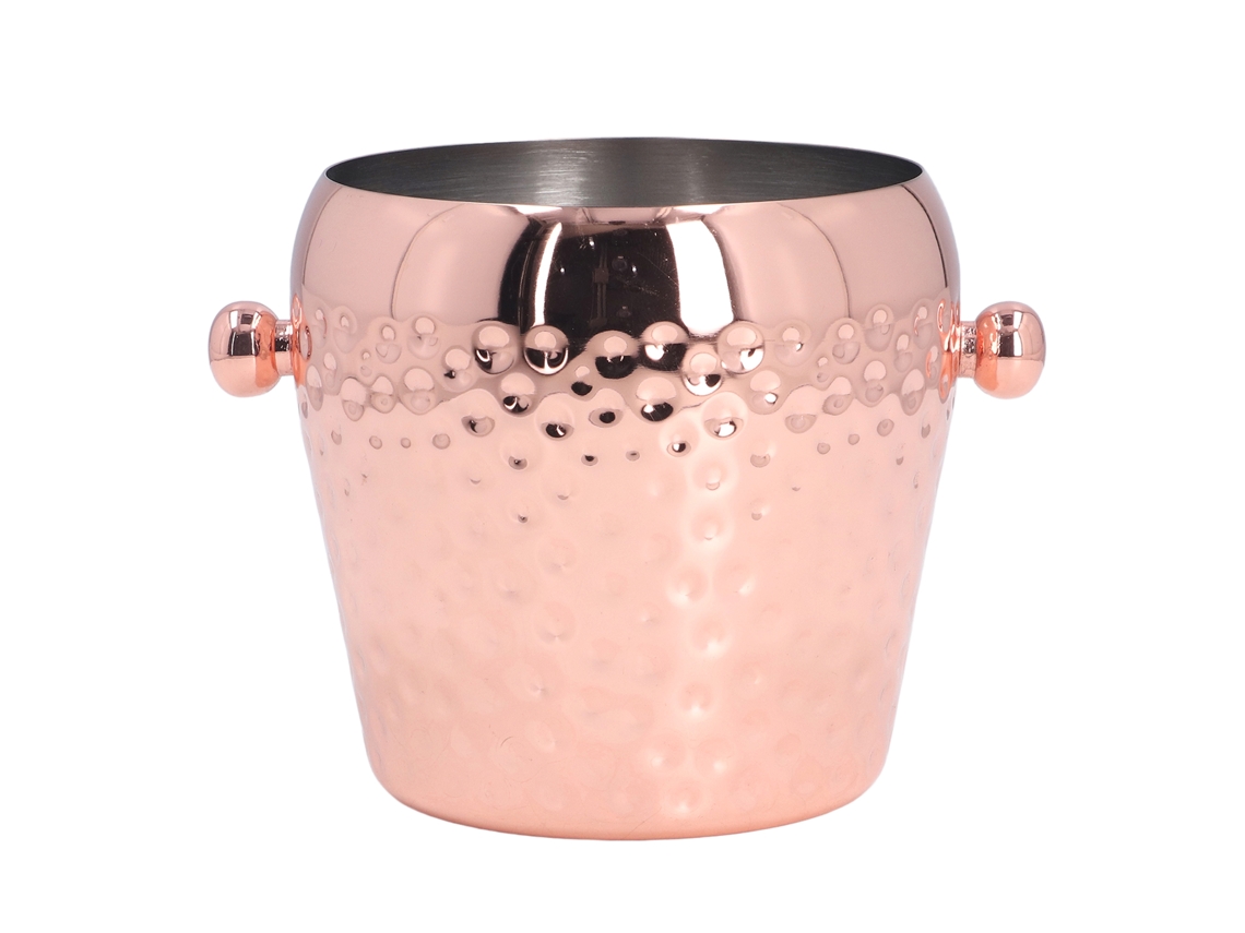 Cubo de gelo portátil de aço inoxidável de 1000ml para champanhe, vinho e cerveja. Design elegante.