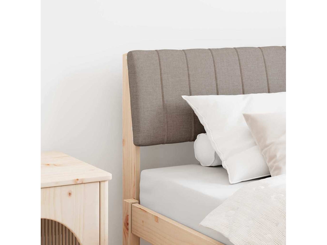 Vidaxl Cabeceira Estofada Cinzento-acastanhado 90 Cm