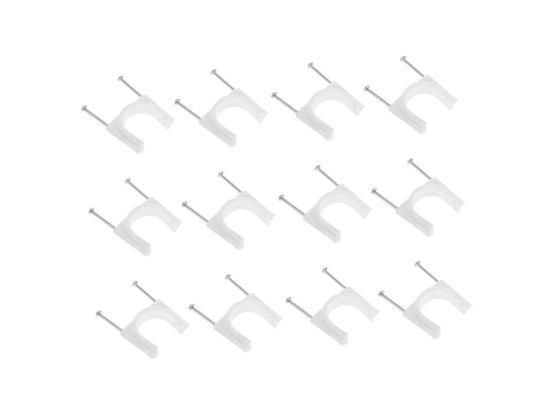 Conjunto De Abraçadeiras Duplas Para Cabos, Abraçadeiras De Parede Para Cabos, Abraçadeiras Para Cabos Telefônicos.