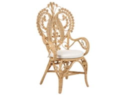 Cadeira Pavão BELIANI Carrara de Rattan Natural 65x65x114