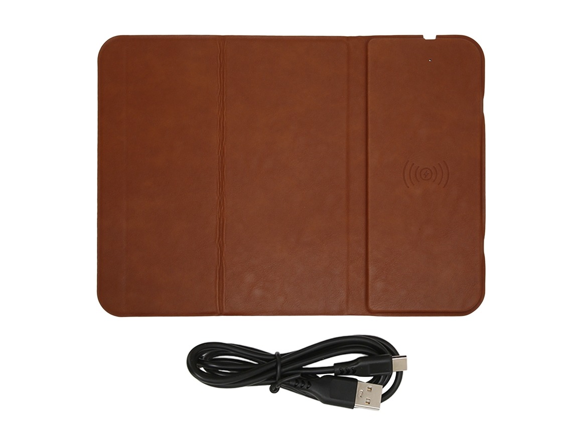 Mouse Pad EOOCOO (carregamento Sem Fio Triplo, Marrom, Portátil)
