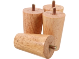 Conjunto De 4 Pés Madeira Para Móveis, Substituição De Pés Para Sofá, Cadeira E Mesa, Madeira Resistente E Fácil De Usar