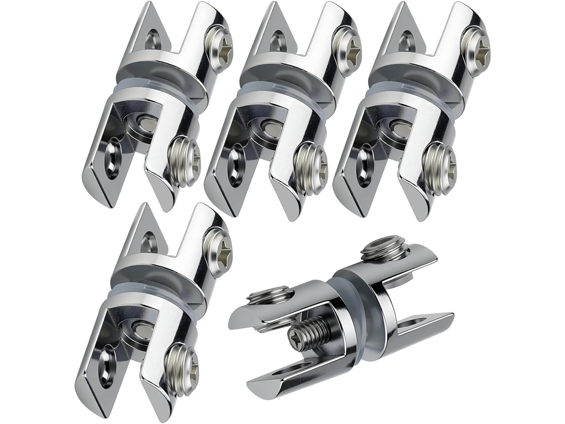 Kit De 5 Suportes Para Vidro De 5 A 10 Mm, Robustos Es À Ferrugem, Adequados Para Diversas Aplicações, Incluindo
