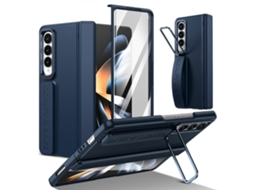 Capa Para Celular Com Suporte Para Lente Integrada E Alça De Pulso Para Samsung Galaxy Z Fold4