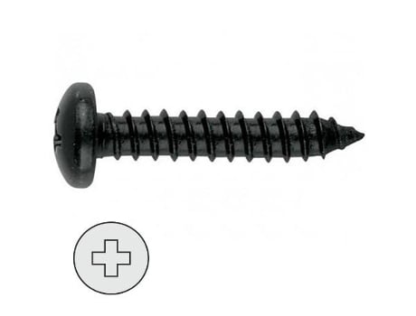Tornillo rosca chapa din 7891 negro larg.r/chapa 22mm ø rosca chapa 4.8mm