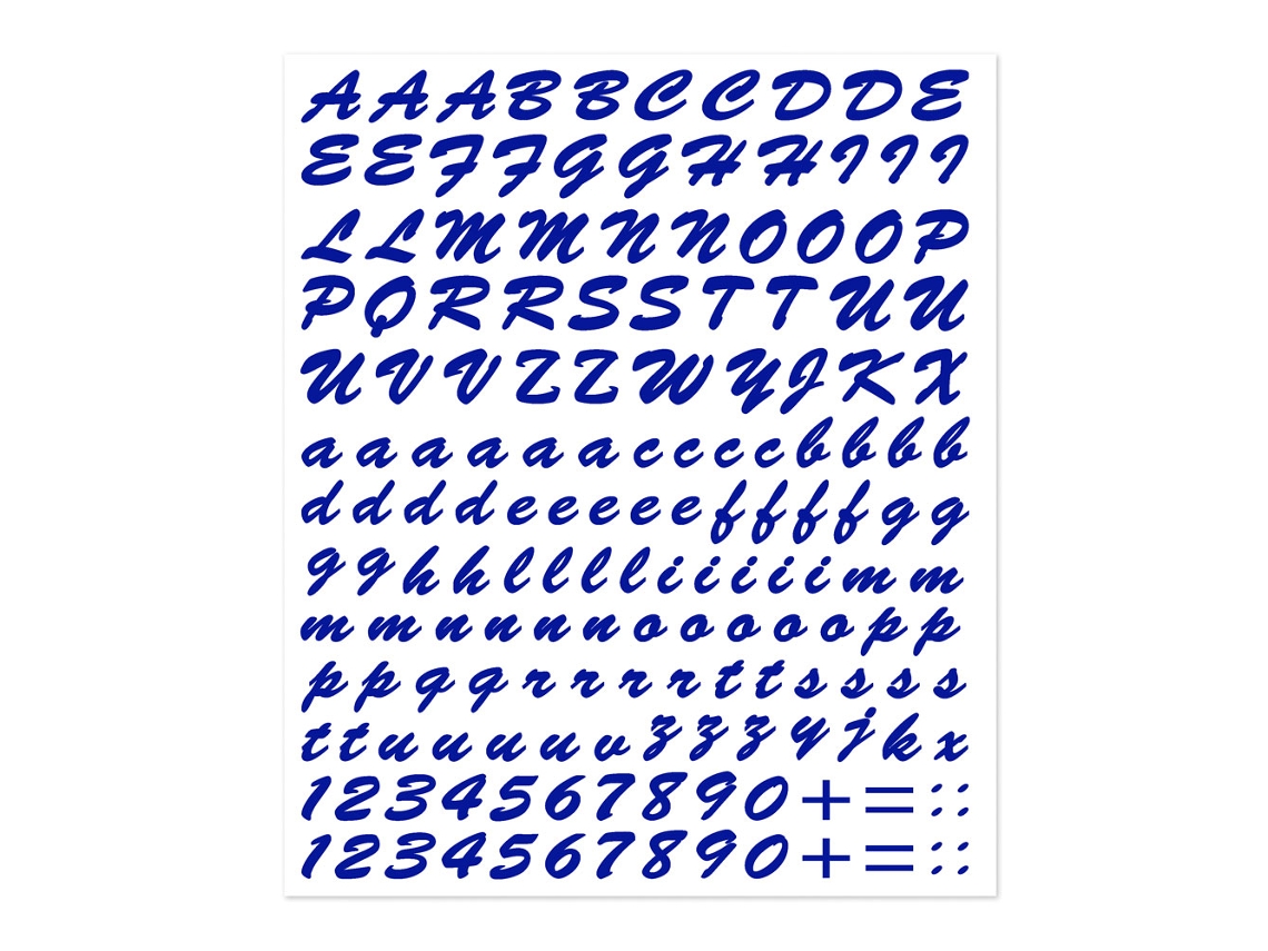 Kit De Letras Adesivas Componíveis Cor Azul 4r Quattroerre.it