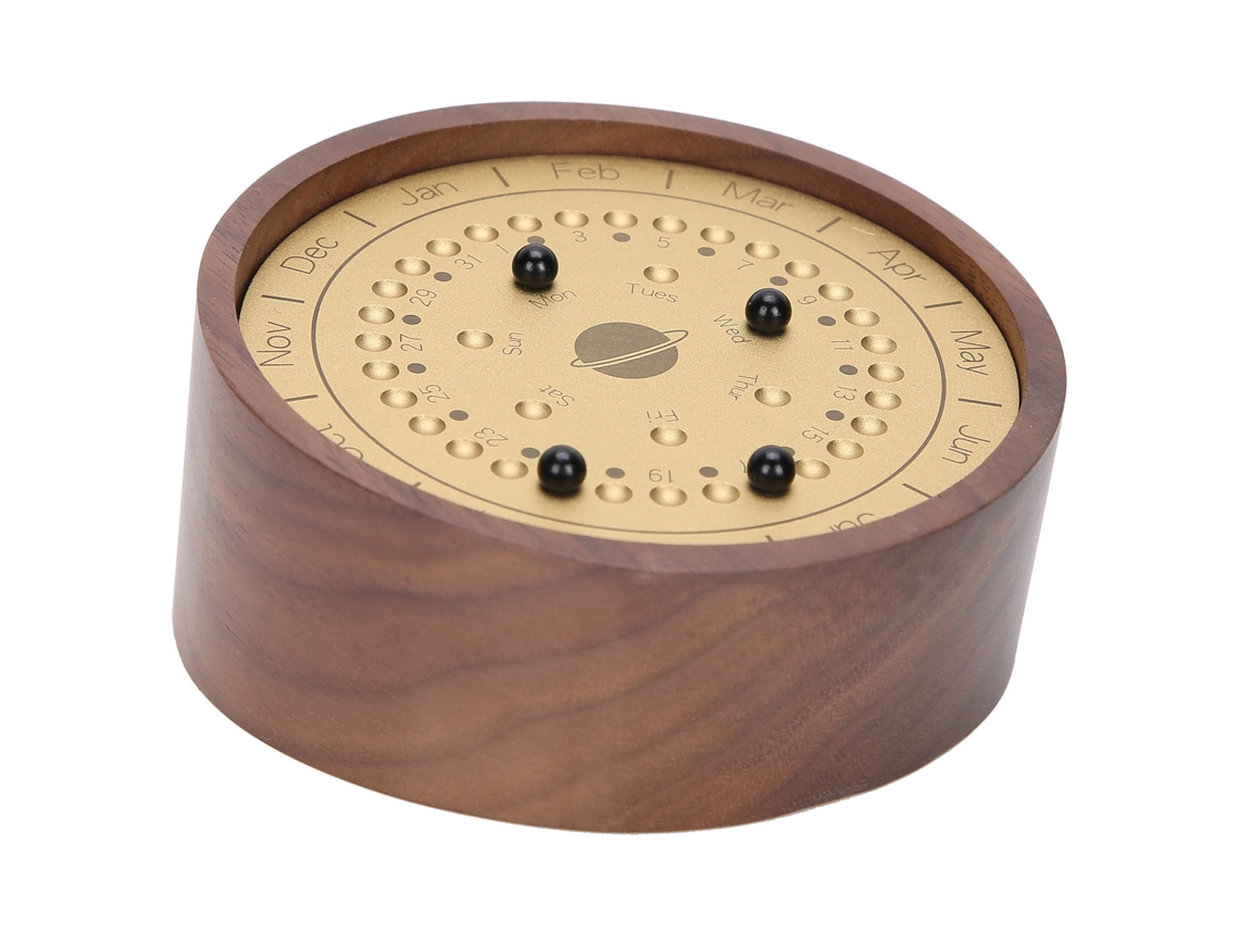 Decoração De Mesa Laxiscreed Com Relógio De Sol Chinês E Calendário De Madeira