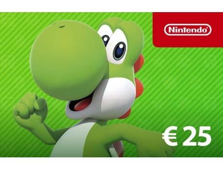 Código digital para fundos da Nintendo eShop: 25 euros