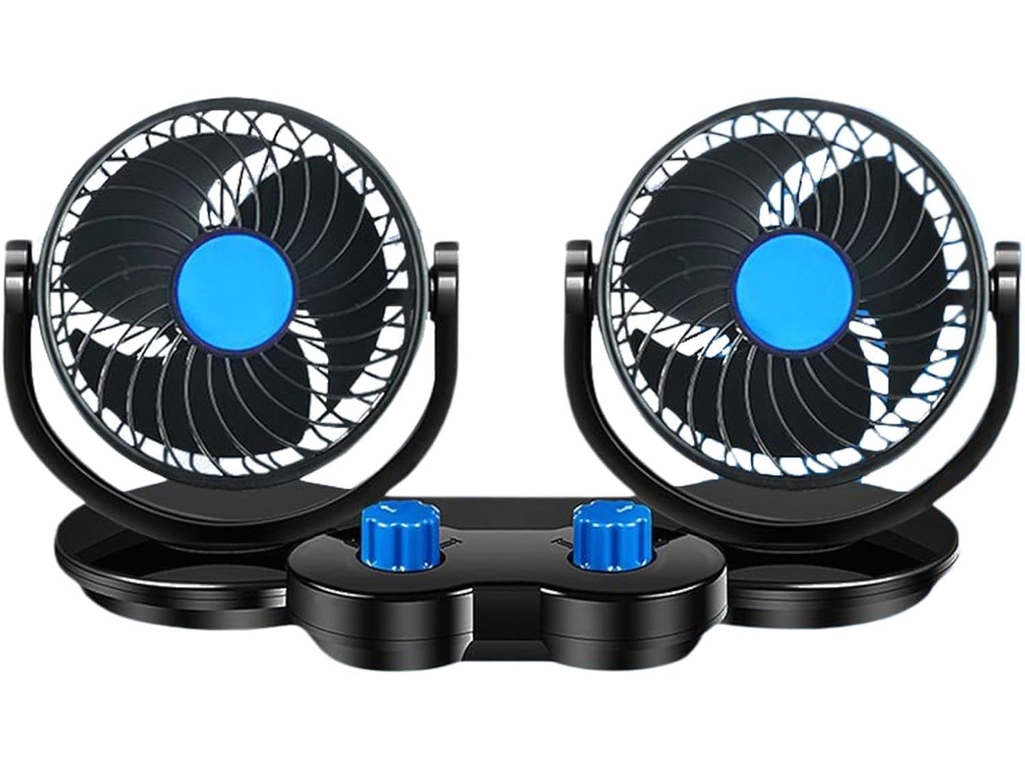 Ventilador Elétrico Para Carro, Circulador De Ar Giratório Silencioso