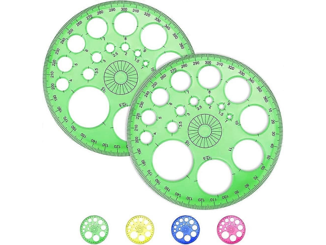Peças De Régua Modelo Círculo, Protractor Circular 360 Graus Plástico Matemática
