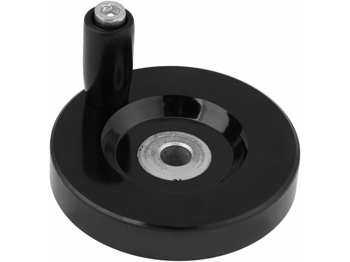 Roda de Mão Bakélite Preta com Alça Giratória (8 63mm)