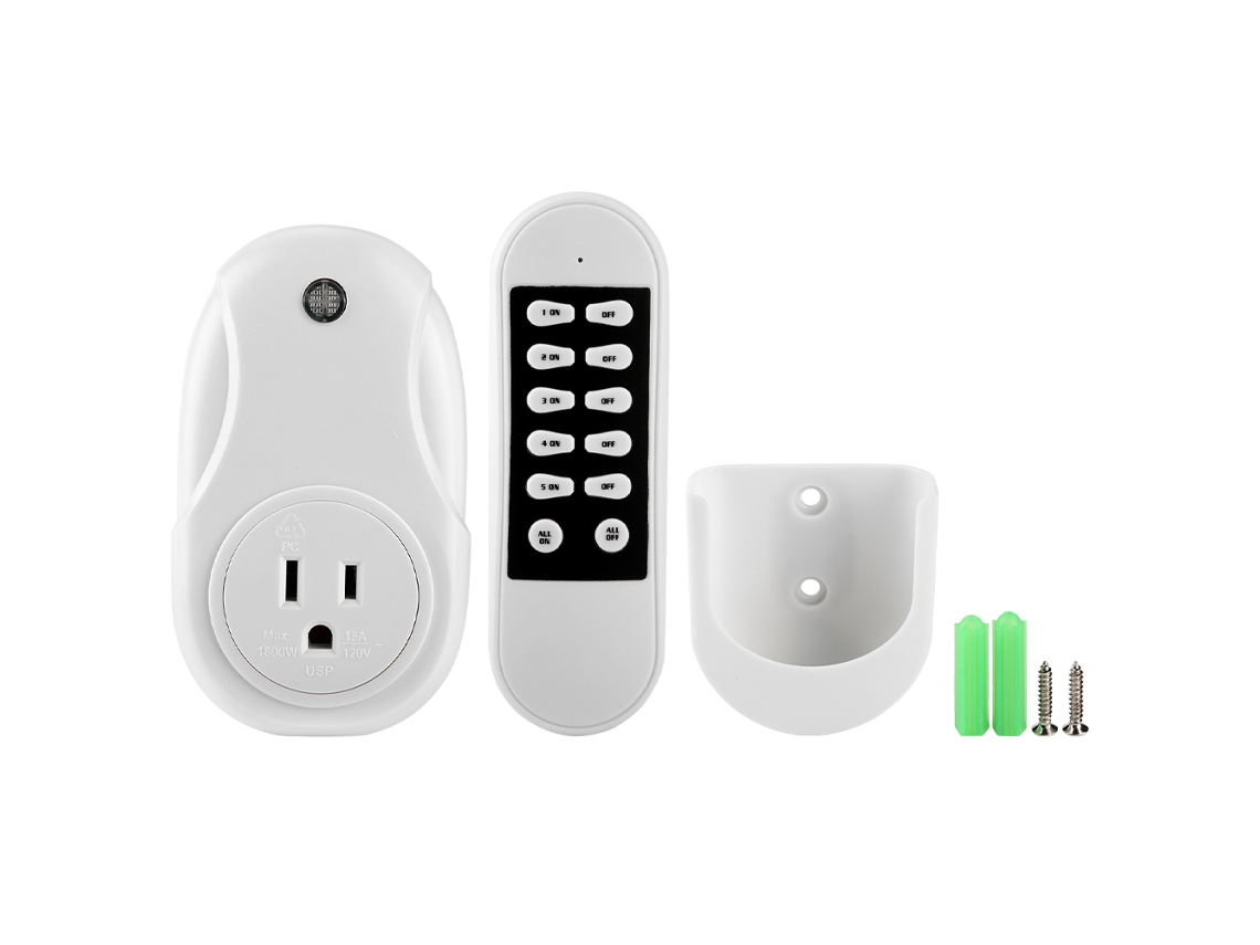 Laxiscreed Tomada Inteligente Com Interruptor Remoto Para Casa, Compatível Com Padrão Eua, Inclui Bateria De Botão
