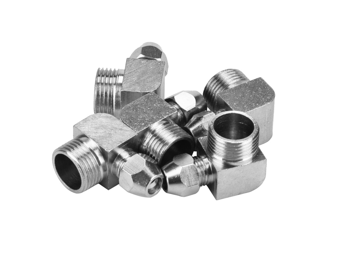 5 Peças Conector Rápido De Mangueira De Ar De 90 Graus Com Rosca Macho (3/8'' 10mm)