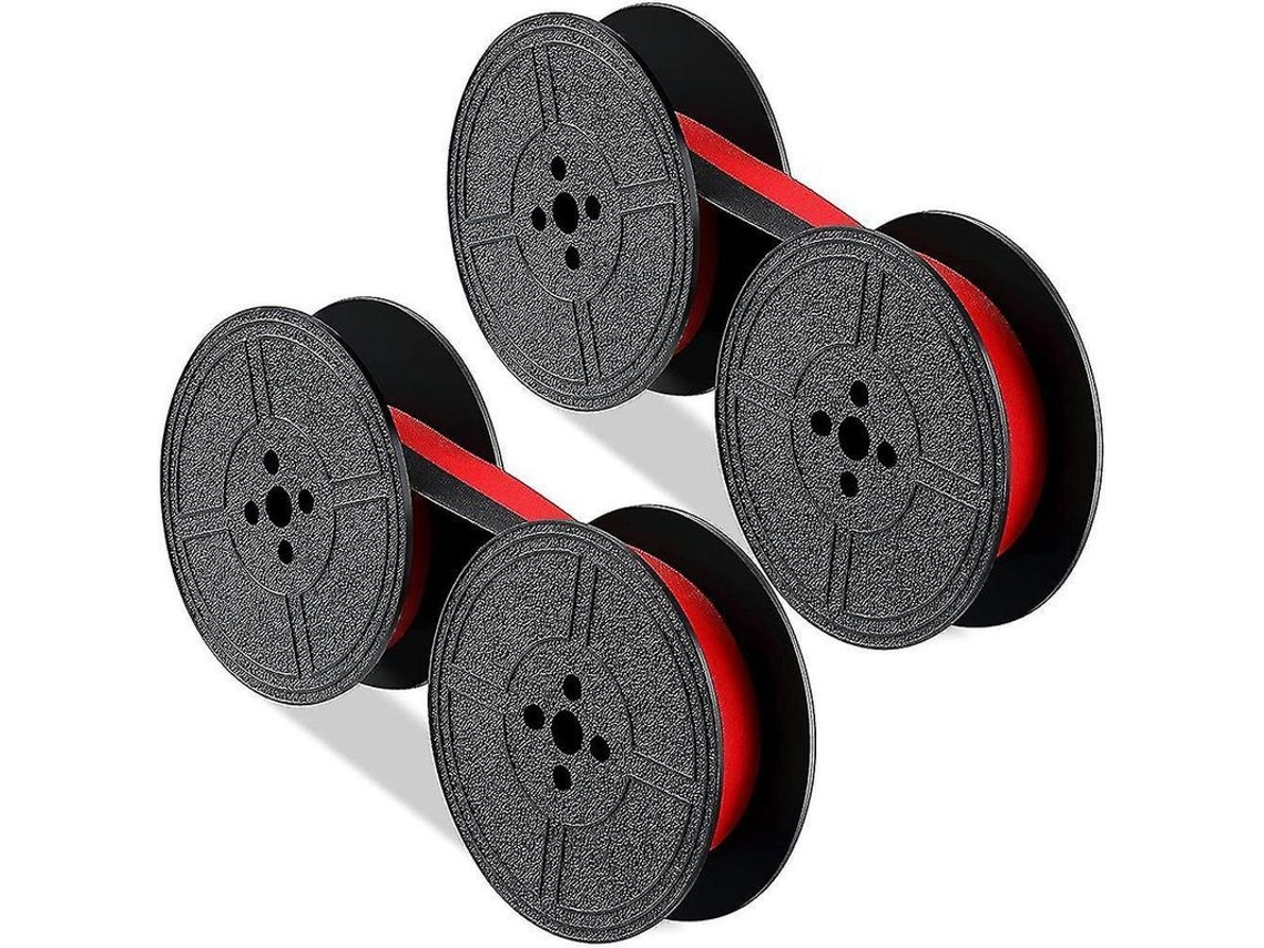 2 Pack Cinta De Máquina De Escribir Bobina Rojo Y Negro Reemplazo Para Máquinas De Escribir Negro Rojo