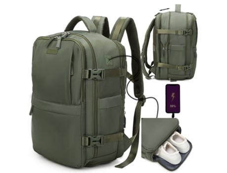 Mochila De Cabine Expansível 1990s Ryanair Verde Militar (40x25x20 25cm 20l 25l)