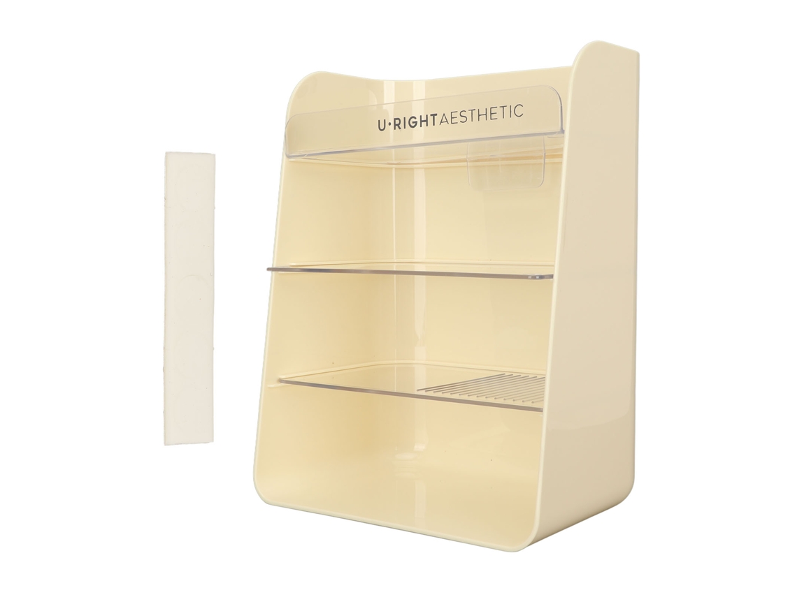 Estante de Maquillaje de Capacidad Grande de Múltiples Capas Con Divisiones Desmontables para Baño, Dormitorio Y Oficina Blanco