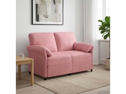 Vidaxl Sofá Para 2 Pessoas Rosa 138 X 83 X 95 Cm Veludo