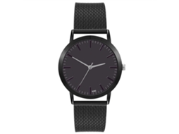Reloj De Cuarzo De Correa De Pvc Zhoulianfa Para Mujer Y Hombre Pareja Simple (negro)