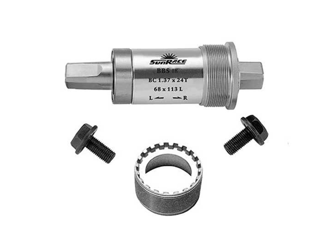 Eixo Pedaleiro Bbs18 Prateado 70 Mm / 116 Mmsunrace