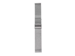 Pulseira De Relógio De Aço Inoxidável Shark Mesh De 22 Mm Com Fecho Dobrável Olysi Shop (padrão Curto Prateado)