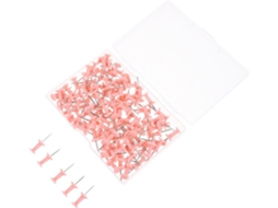 Tachinhas de Cortiça Tehaux 100-rosa, Tachinhas Decorativas de Plástico e Ferro, para Murais, Têxteis, Salas de Aula e