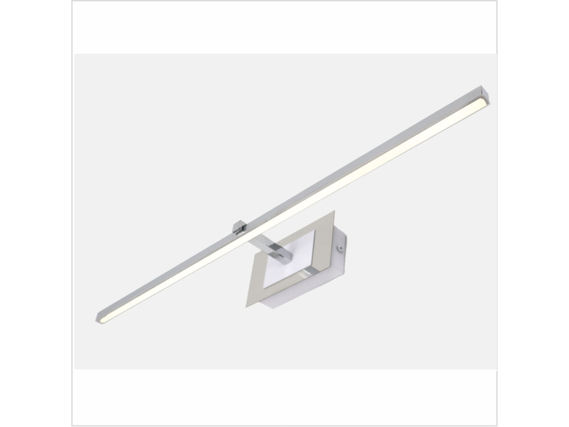 Aplique Led para Iluminar Quadros Espelhos Murais 10W Tom de Luz Neutro 4000K Acabamento Cromado Brilhante. 61Cm PAPUQ