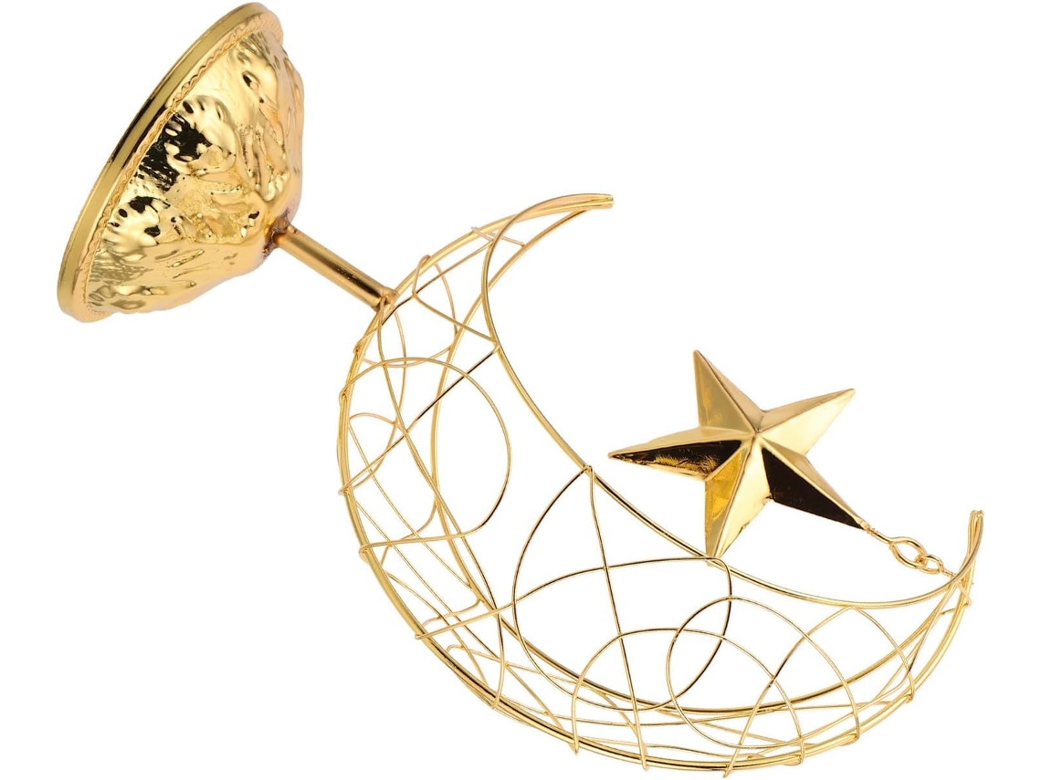 Decoração De Metal Com Lua E Estrela Para Sala De Estar, Com Tema Eid