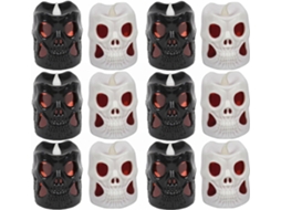 Decorações De Velas Led Para O Halloween - 12 Luzes Noturnas Assustadoras Para Festas |