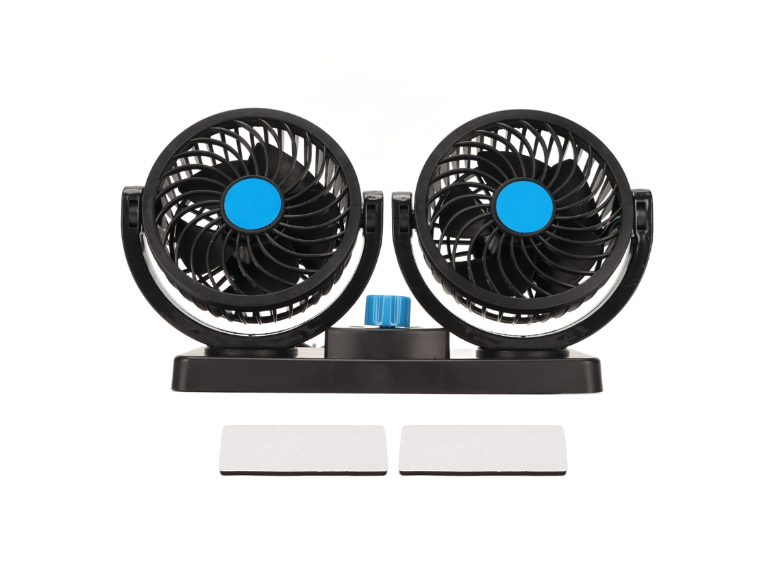 Aetheria ventilador de Carro Usb de Duas Cabeças Silencioso Rotativo 360 Graus Portátil para Caminhão Rv Atv Barco