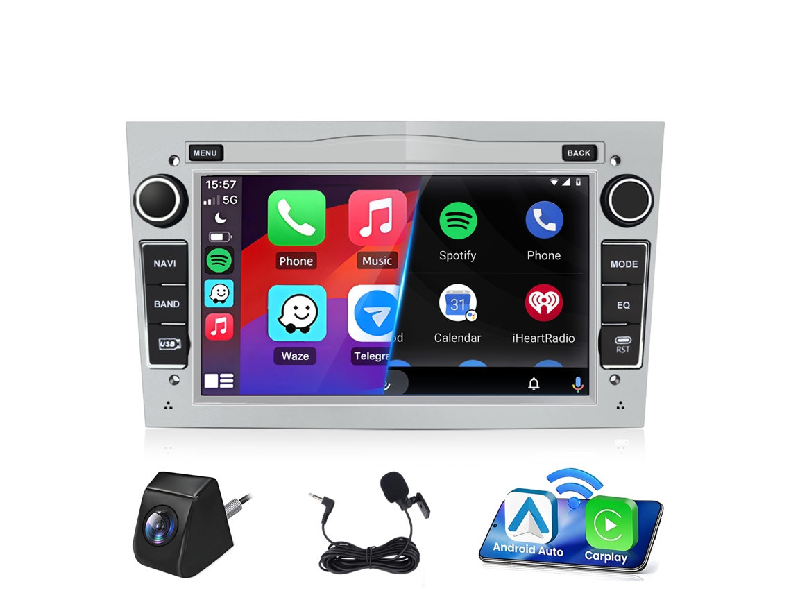 Rádio Automóvel Junsun Para Opel Astra H Corsa C/d Zafira B Android 15 | +camera | 2gb+64gb | +microfone | Carplay/auto