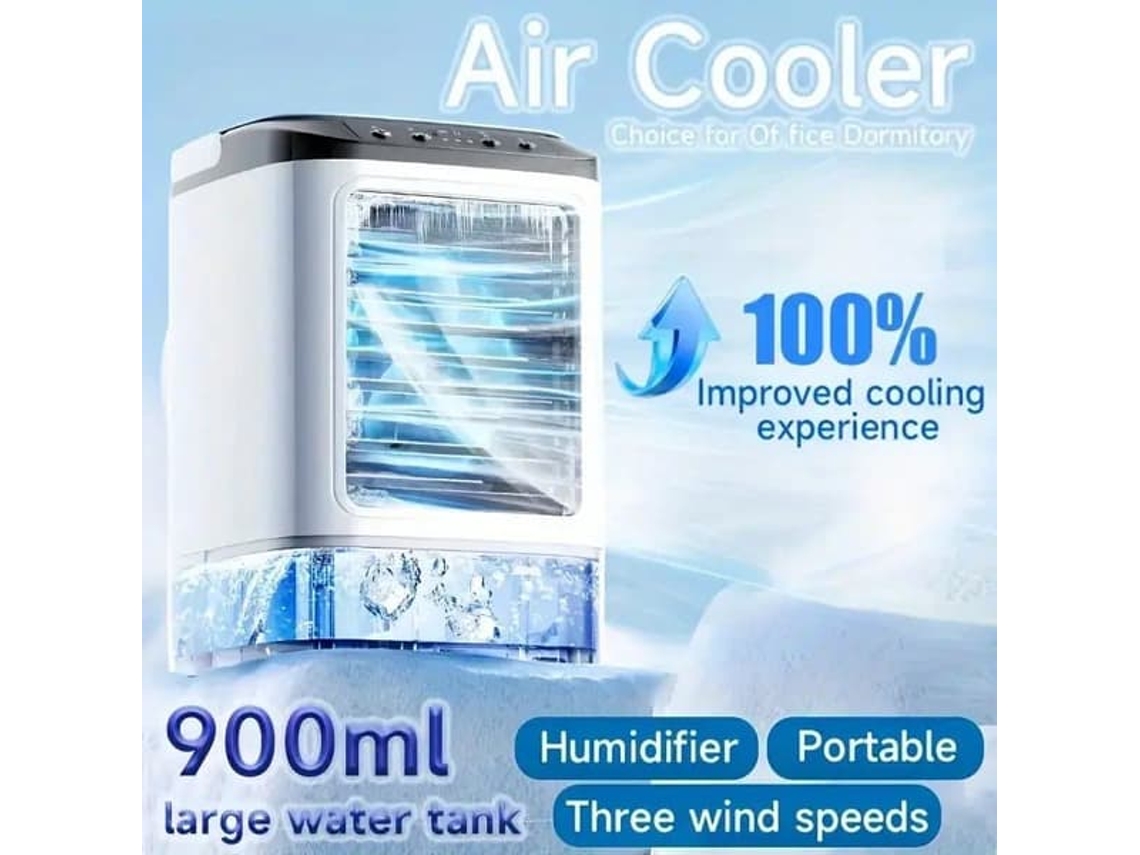 Ventilador AQUAFORGE multifuncional portátil com luz Usb, para mesa