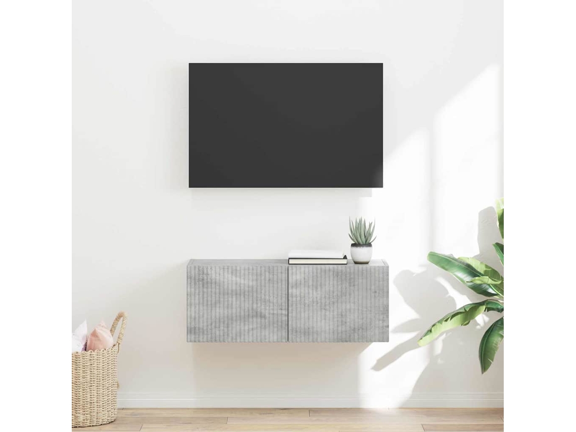 Vidaxl Armário De Tv De Parede 78,5 X 31 X 29,5 Cm Concreto
