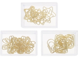 Clips de papel Secfou em metal dourado, 30 unidades, alta durabilidade e design criativo, ideais para uso escolar e