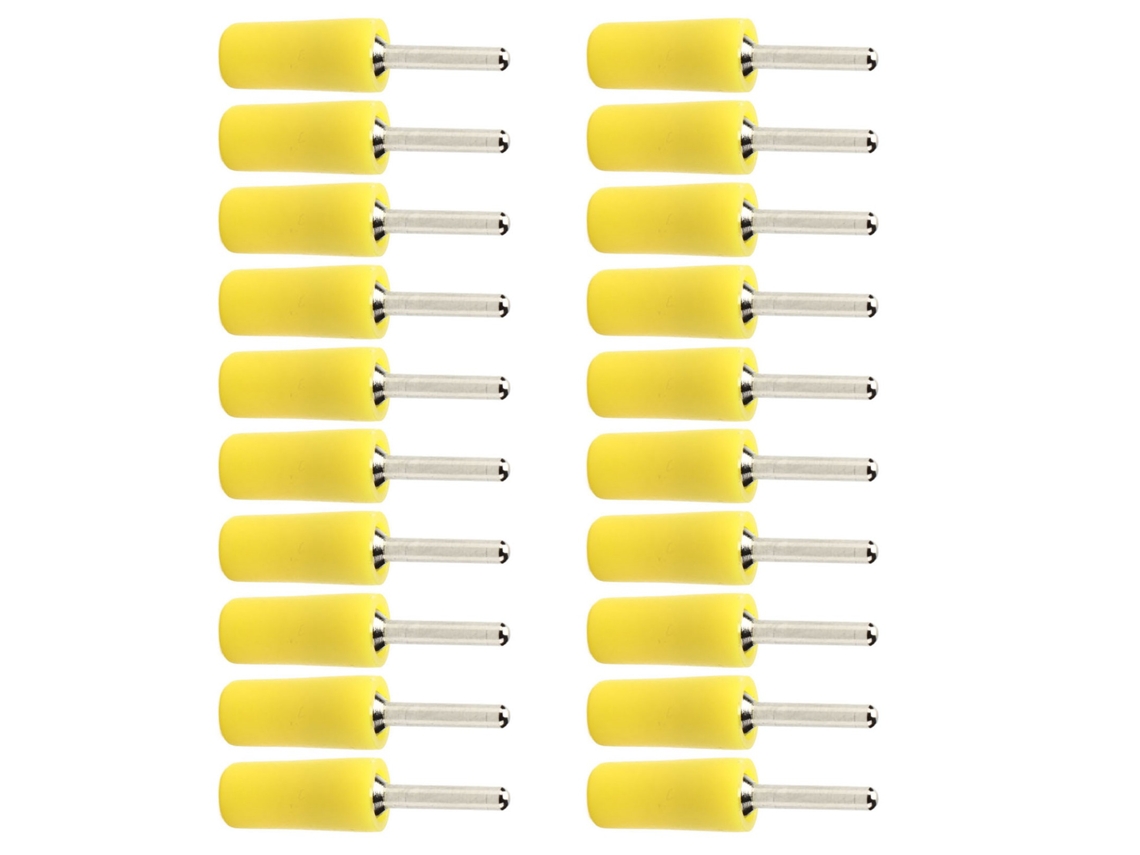 Laxiscreed Conjunto De 20 Plugues Bananas Tipo Pino 2mm Niquelados À Prova D'água