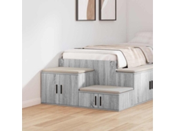 Vidaxl Armário De Arrumação 2 Unid. Cinza Sonoma 127 X 41 X 40 Cm