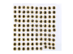 Olhos de Isca de Pesca Falsos 6mm Dourados 100un